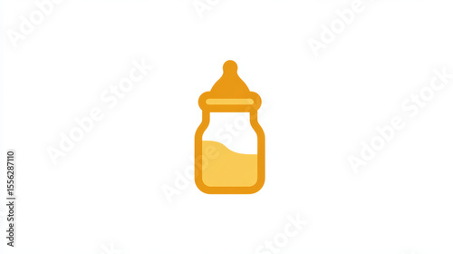 Simplified icon representing a baby milk bottle, commonly used in feeding and infant care graphics