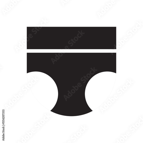 Male underwear icon. Bold men’s brief icon for clothing stores, fashion apps, or hygiene topics.