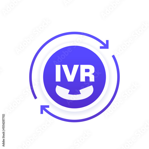 IVR, request call icon with a phone, vector design