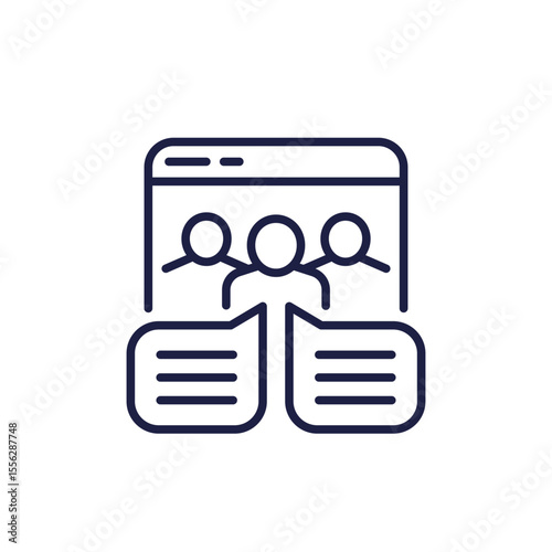 online workshop line icon on white