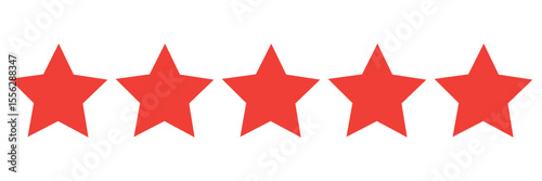 Five stars icon Vector. Five stars customer product rating review flat icon for apps and websites. Golden coloured five star rating icon vector illustration.
