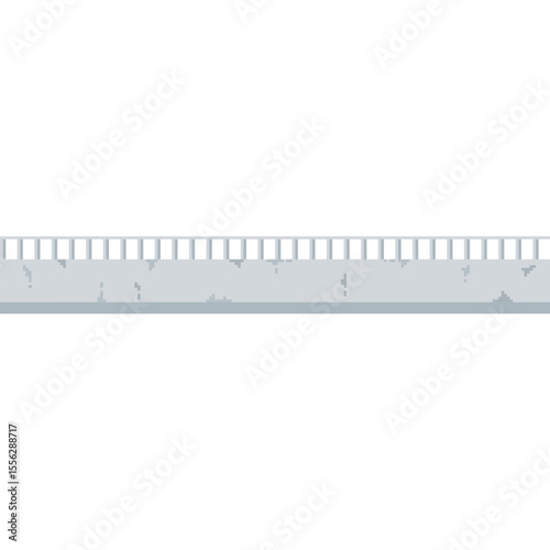 Pixel Art Pedestrian Overpass – Urban Bridge Without Streetlights