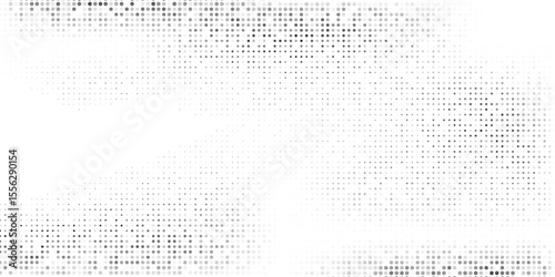 Design grunge dotted halftone gradient texture. Vanishing polka dot background. Repeating dots abstract simple design