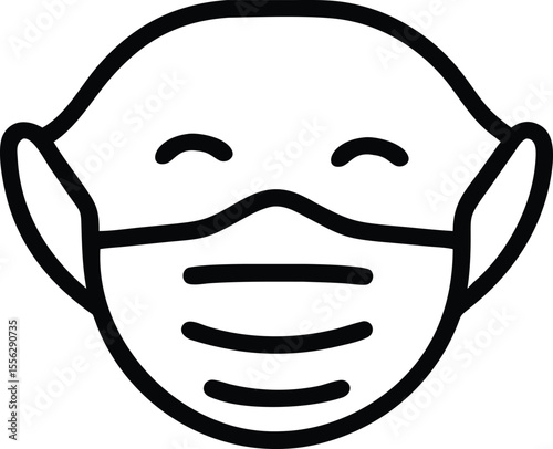 face mask vector art illustration.
