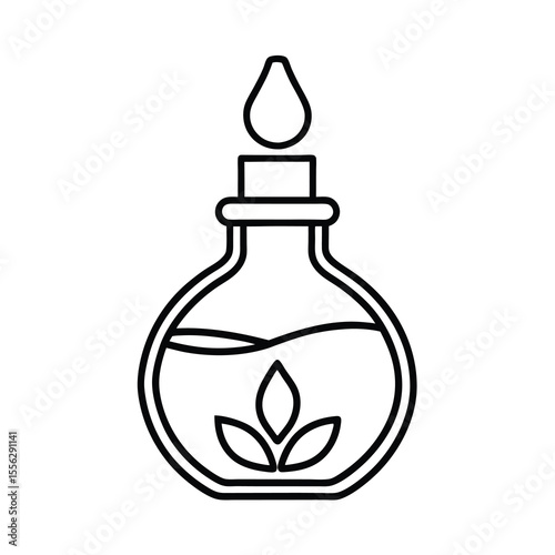 aromatherapy oil icon line art 