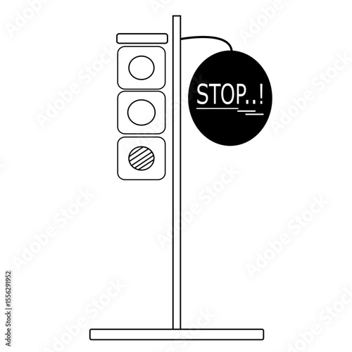 traffic sign with a road sign