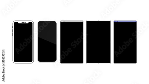 Collection of vector mobile phone icons for design