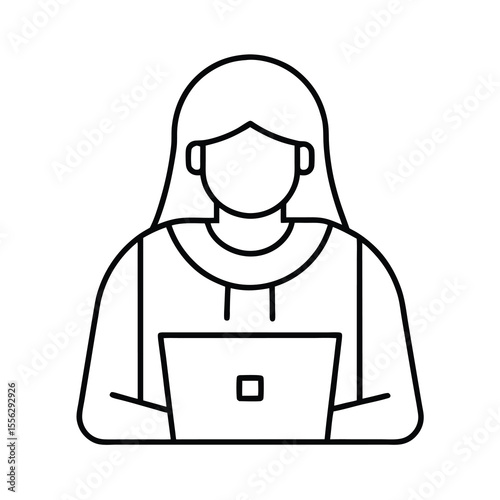 digital nomad outline art