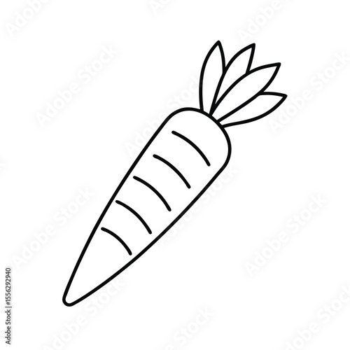 carrot outline line art drawing