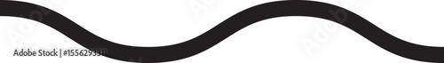 Continuous black line with repeated smoothed wave shapes forming a seamless geometric pattern.
