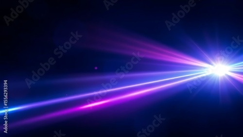 Ethereal light beams radiating through cosmic darkness with vibrant color streaks and lens flare effects.