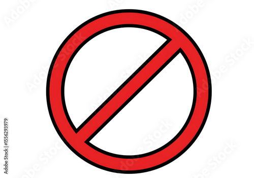 Free Download Isolated red Not Allowed stop sign, Prohibition sign or stop sign illustration in PNG isolated on transparent background - GFXLoad