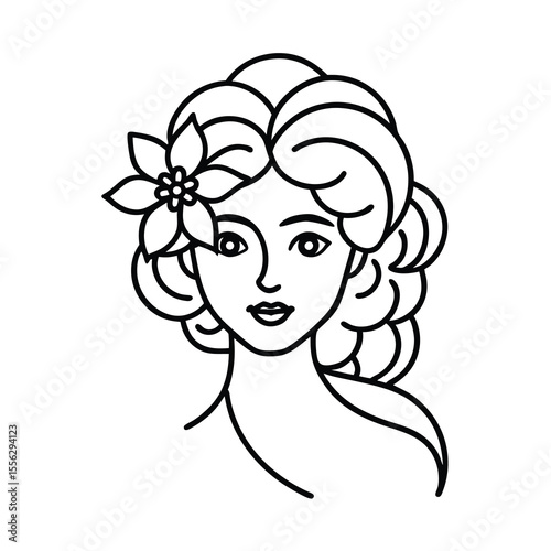 girl with flower