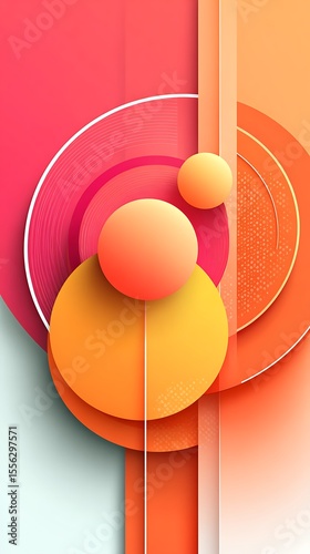 Abstract geometric shapes in vibrant colors (3)