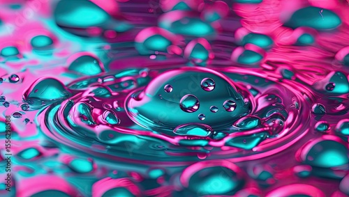 Macro Photography of Colorful Droplets