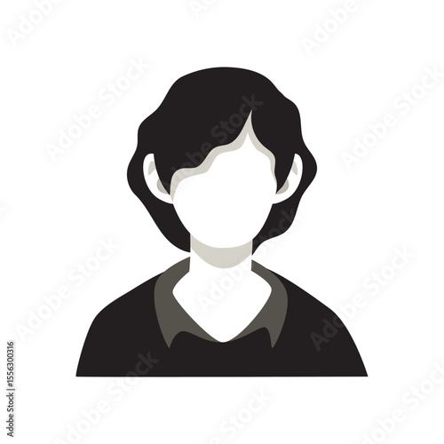 Female avtar flat design, people profile character icon