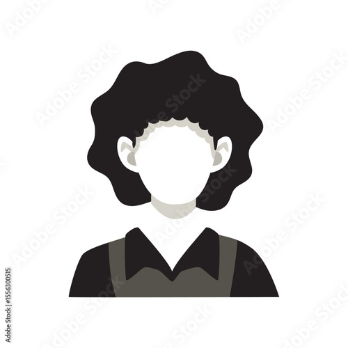 Female avtar flat design, people profile character icon