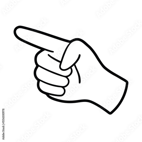 pointing finger outline hand