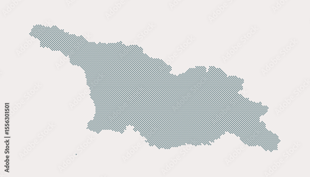 Fototapeta premium Vector map Georgia from points, dotted template