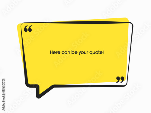 Speech bubble. Space for quote text, frame message