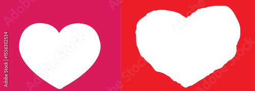 Red and pink heart portrait frame photo insta pic
