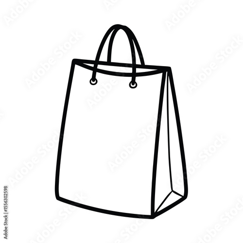 paper bag isolated on white