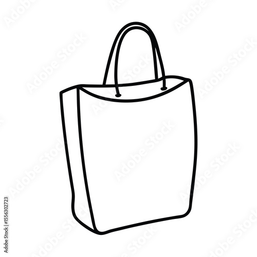 reusable shopping bag line drawing