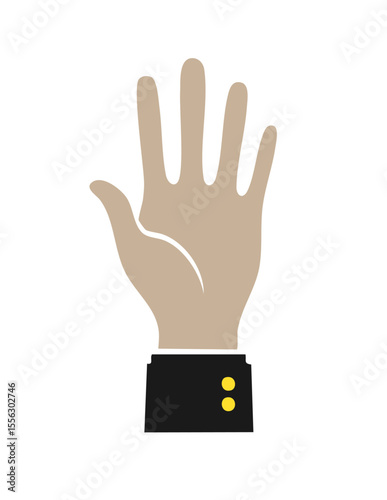 Hand in suit icon 