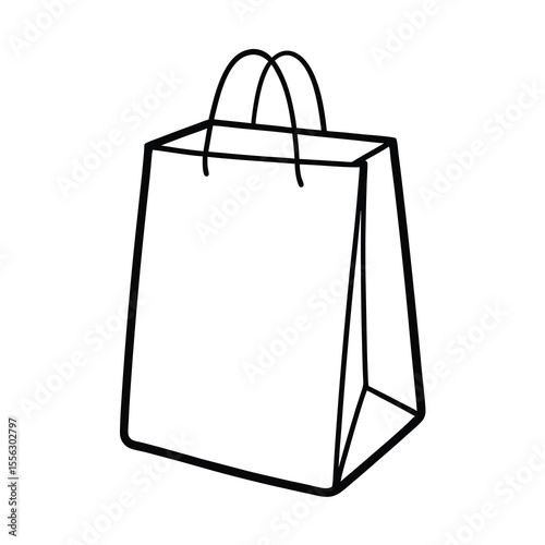 reusable shopping bag line drawing