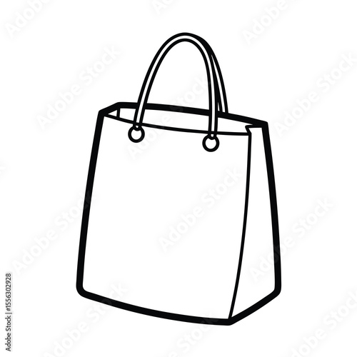 reusable shopping bag line drawing