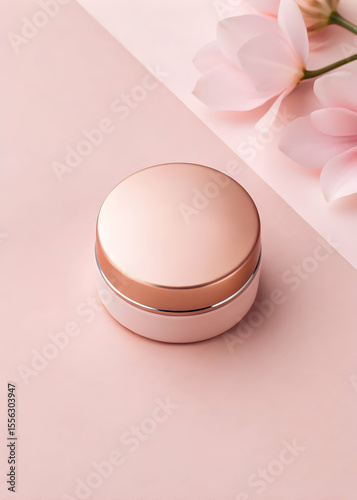 Snuff to impress makeup cosmetic bottle pink background