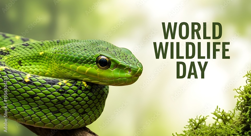Fototapeta premium Captivating Vibrant Corn Snake on Natural Stone Background for World Snake Day