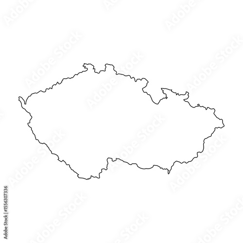 vector map of Czech isolated on a transparent background, Detailed map of Czech