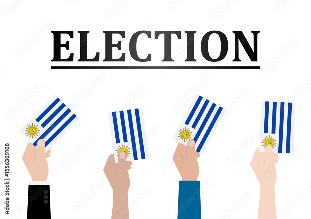 Fototapeta premium Election in Uruguay. Election Concept. Vector Illustration.