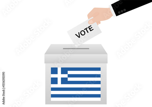 Election in Greece. Election Concept. Vector Illustration.