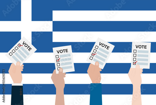 Election in Greece. Election Concept. Vector Illustration.