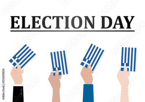Election in Greece. Election Concept. Vector Illustration.