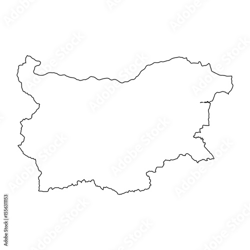 vector map of Bulgaria isolated on a transparent background, Detailed map of Bulgaria
