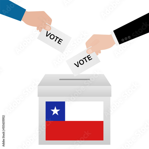 Election in Chile. Election Concept. Vector Illustration.