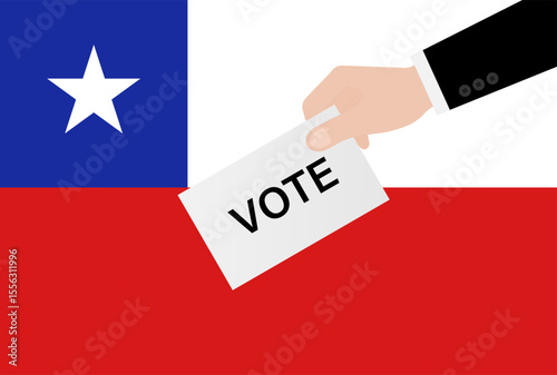 Election in Chile. Election Concept. Vector Illustration.