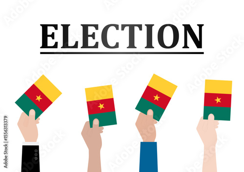 Election in Cameroon. Election Concept. Vector Illustration.