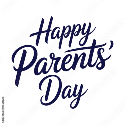 Happy Parents Day Typography Design.