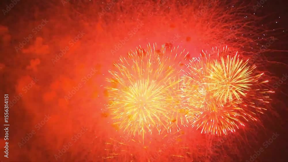 red fireworks background