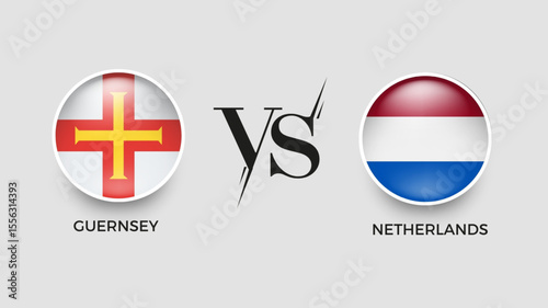  Guernsey vs Netherlands  broadcast template for icc men's t20 world cup europe qualifiers sports. vector illustration