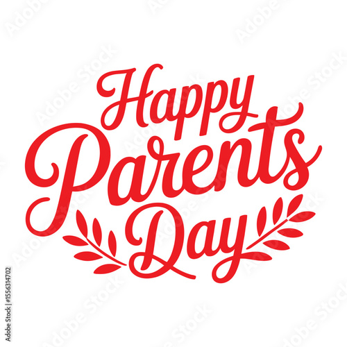 Happy Parents Day Typography Design.