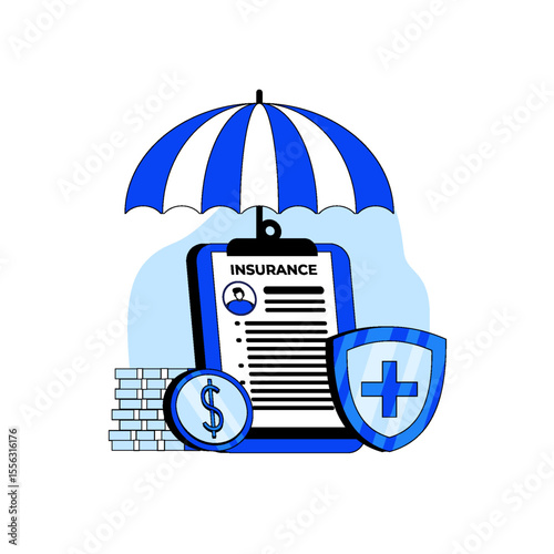 family health care and insurance concept