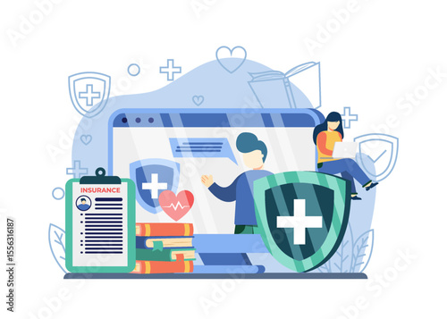 family health care and insurance concept