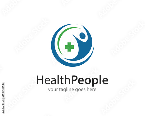 family health care and insurance concept logo
