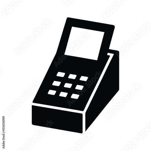 Point of Sale System Icon Black and White