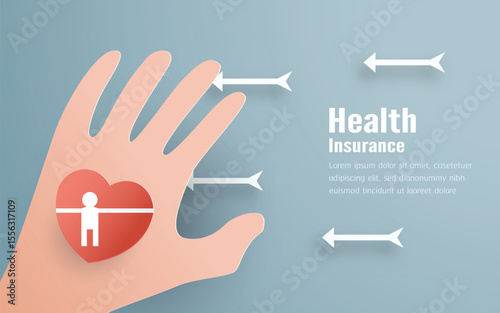 family health care and insurance concept